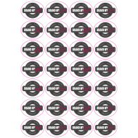 Ovale Sticker 5x4cm auf Bogen (210x297mm), weiss