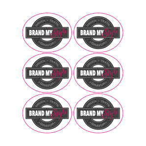 Ovale Sticker 10x8cm auf Bogen (210x297mm),weiss