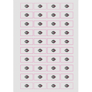 Rechteckige Sticker 4x2cm...