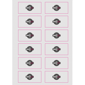 Rechteckige Sticker 8x4 cm auf Bogen (210x297mm) Transparent