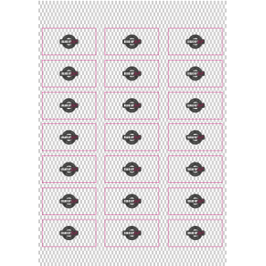 Rechteckige Sticker 6x3 cm auf Bogen (210x297mm) Transparent