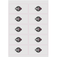 Rechteckige Sticker 10x5 cm auf Bogen (210x297mm) Transparent