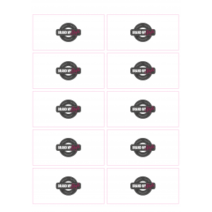 Rechteckige Sticker 10x5 cm auf Bogen (210x297mm) weiss