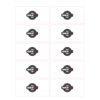 Rechteckige Sticker 10x5 cm auf Bogen (210x297mm) weiss