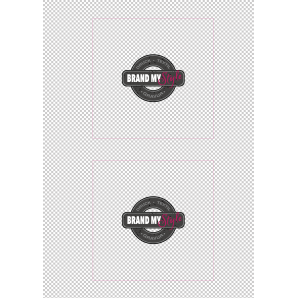 Quadrat Sticker 12x12 cm auf Bogen (210x297mm Transparent