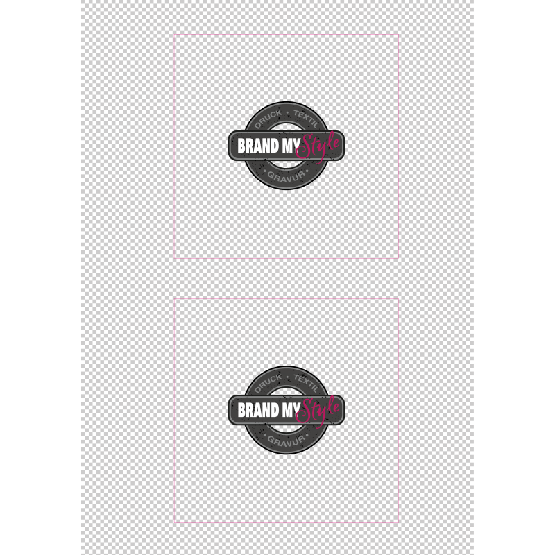 Quadrat Sticker 12x12 cm auf Bogen (210x297mm Transparent