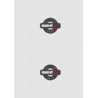 Quadrat Sticker 12x12 cm auf Bogen (210x297mm Transparent